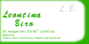 leontina biro business card